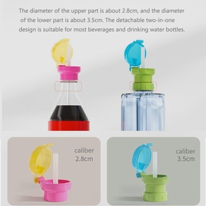 Tapa Universal para Botella de Agua con Pajita, Convertidor de Tapa de Botella Portátil a Prueba de Fugas con Pajita Integrada, Accesorio Reutilizable para Beber - Product Image 4