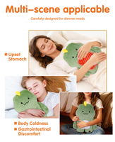 Peluche dinosaure thermique USB utilisable sur tout le corps, trois réglages de chaleur, jouet moelleux et confortable pour l'automne et l'hiver, pour le confort domestique