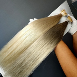 Extensiones de Cabello Humano Remy 100% de Dragonbeauty Factory, de 10 a 30 Pulgadas, de Alta Calidad, Rusas, con Cinta Adhesiva, Color Rubio Balayage Degradado Natural - Product Image 3