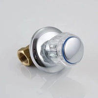 Robinet d'angle en laiton au design moderne et luxueux, poignée en acrylique 1/2, réglage du niveau d'eau, accessoire de robinet de haute qualité pour salle de bain