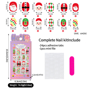 <span class=keywords><strong>Faux</strong></span> Ongles <span class=keywords><strong>Rose</strong></span> de Dessin Animé pour Enfants, Couleur <span class=keywords><strong>Bonbon</strong></span>, Décoration de Fête pour Noël et Enfants, 24 Pièces/Boîte - Product Image 5