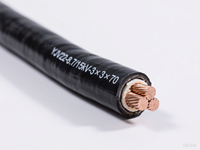 Cable de alimentación eléctrica con conductor de cobre aislado XLPE de alto voltaje de bajo precio 4 núcleos 1,5-240 Sqmm para centrales eléctricas