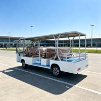 Bus touristique électrique couleur personnalisée, moteur 4 kW, châssis tout métal de luxe, navette standard pour passagers, vitesse maximale 30 km/h, 11 places