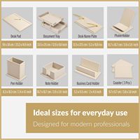 Ensemble d'organisateurs de bureau en cuir PU beige personnalisé, 11 pièces, ensemble d'accessoires de bureau de luxe