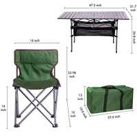 Vente en gros Chaise et table de camping modernes et légères en aluminium, pliantes et portables pour le voyage, randonnée et l'extérieur personnalisées avec 6 chaises
