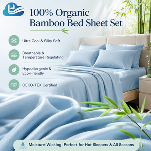 Cloudland 100% Organic Bamboo Viscose <strong>Sheets</strong> 4 Piece Bamboo <strong>Queen</strong> <strong>Sheet</strong> king 400 Custom Bamboo <strong>Sheet</strong> Set - Product Image 2