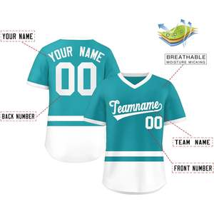 Camiseta de Béisbol Personalizada con Cuello en V, Uniforme Deportivo con Nombre y Número Bordados para Hombres, Mujeres y Jóvenes, Ropa de Softbol - Product Image 3