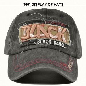 Wholesale Eco-Friendly Vintage Rubber Dad Hat Distressed Sport Baseball Caps Washed 3D Embroidery Silk Screen Printing Unisex - Product Image 4
