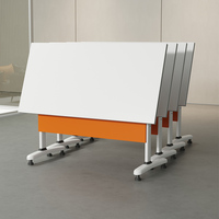 Bureau d'ordinateur pliable moderne, convertible, écologique et réglable en bois pour usage commercial, idéal pour le bureau à domicile et les appartements