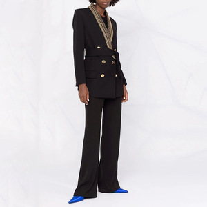 <span class=keywords><strong>Blazers</strong></span> y Trajes Personalizados para Mujer Ropa Femenina Elegante de Manga Larga Blazer Largo Formal para Desfiles de Moda - Product Image 2