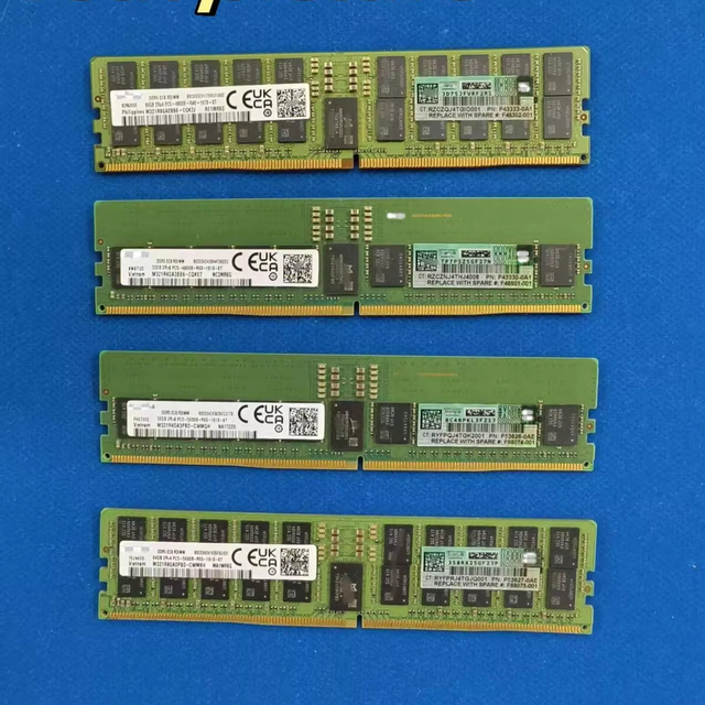 DDR5 SERVER RAM P64705-B21 16GB (1x16GB) Single Rank X8 DDR5-5600 CAS-46-45-45 EC8 Registered Smart Memory Kit Ddr5 Memory