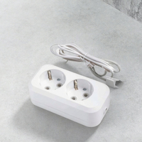 Prise de courant double européenne, rallonge électrique 10A/16A, 2 prises, homologuée CE-LVD, pour usage domestique général, charge