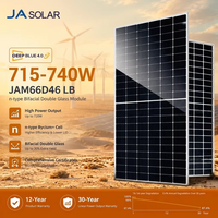 Panneau solaire bifacial double vitrage JA Solar JAM66D46 LB 715-720W type N, module photovoltaïque haute efficacité DeepBlue 4.0 Pro