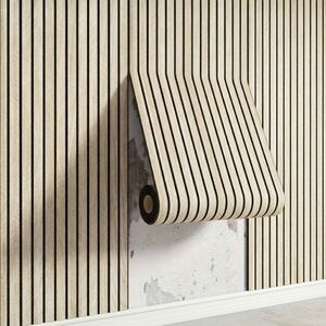 PVC Kendinden Yapışkanlı Duvar Kağıdı Rulosu 3D Oluklu Desenli Duvar Çıkartması Su Geçirmez ve Yıkanabilir Yatak Odası Oturma Odası Otel İçin - Product Image 4