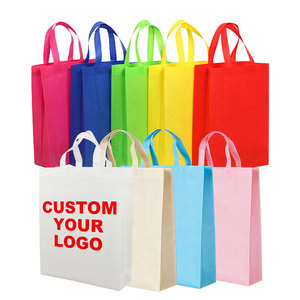 Sac fourre-tout non tissé avec logo personnalisé imprimé en couleur, sac de protection coloré pour le shopping, sac publicitaire personnalisé pour entreprise. - Product Image 1