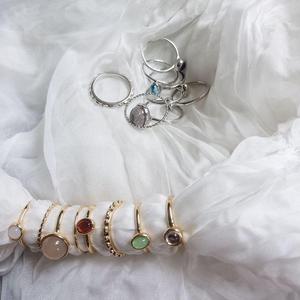 INS Fashion – ensemble de bagues en argent, étoile, <span class=keywords><strong>lune</strong></span>, jointures, bijoux pour femmes, filles, Vintage, empilables, Midi, bagues - Product Image 2