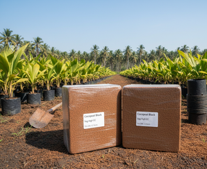 Bloque de fibra de coco de 5 kg, 30 cm x 30 cm x 12-15 cm de alto, bloque de turba de coco comprimida de alta concentración de electrolitos (EC), perfecto para cultivo en invernadero. - Product Image 6