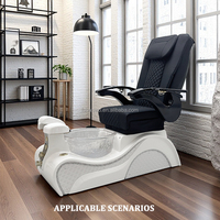 Mobilier de salon couleur rose chaise de pédicure personnalisée et ensemble de table de manucure pour les ongles