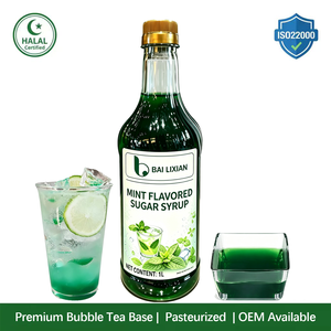 <span class=keywords><strong>Sirop</strong></span> Rafraîchissant Saveur <span class=keywords><strong>Menthe</strong></span> Sucrée pour Cocktails, Café, Bubble Tea et Glace Pilée Baili Xian - Product Image 1