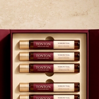 Boîte rigide rouge personnalisée à double porte pour flacons de peptides, 9 flacons, en pâte moulée, impression offset feuille d'or, soins personnels