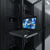 Commutateur KVM 4K UHD 17,3-18,5 pouces 1U pour rack, avec console tiroir 4-16 ports et 8 ports en stock