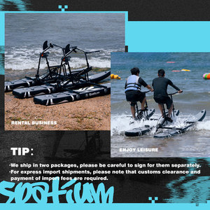 EU-magazijn Drop Ship Favoriete Nieuwe Ontwerp Opblaasbare Enkele Water Bike Pedalo Pedaal Boot Drijvende Fiets Te Koop - Product Image 4
