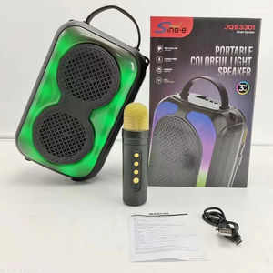 NEW Portable LED Light <strong>Karaoke</strong> Bluetooth Speaker With Microphone Loud KTV Singing <strong>Machine</strong> Wireless <strong>Cheap</strong> Home RGB Party Speaker - Product Image 5