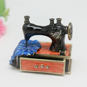 Retro Artistic Enamel <strong>Sewing</strong> Machine Decorative <strong>Box</strong> Ornament National Trend Desktop Small Family Heirloom Wedding Birthday Gift - Product Image 1