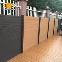 Populaire Bois Plastique Composite Jardin Clôture Panneau Aluminium Post Décoration Extérieure Intimité Latte Mur WPC Clôture