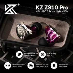 <span class=keywords><strong>Écouteur</strong></span>s intra-auriculaires KZ-ZS10 PRO Technologie hybride HiFi Bass Bouchons <span class=keywords><strong>d</strong></span>'<span class=keywords><strong>oreille</strong></span> pour jeux sportifs <span class=keywords><strong>Écouteur</strong></span>s filaires <span class=keywords><strong>avec</strong></span> micro 3,5 mm - Product Image 2