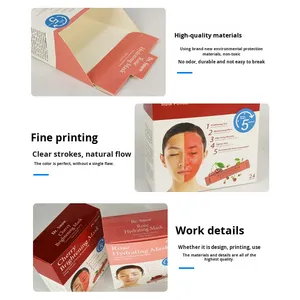 Scatola Pieghevole Quadrata in Cartone Bianco per Cosmetici, Laminazione Opaca, Design Personalizzabile, Logo a Colori per Crema Viso e Maschera - Product Image 5