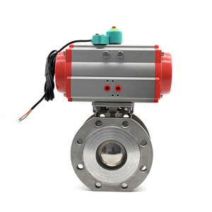 JTAIV Customizable <b>PTFE</b> Flange Thin Pneumatic Ball DN15 to DN200 Factory Wholesale with OEM Support - Product Image 1