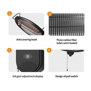 Chauffage infrarouge au carbone pour terrasse avec commande tactile, protection contre le renversement, hauteur réglable, 2000 W, couverture jusqu'à 249 pieds carrés - Product Image 3