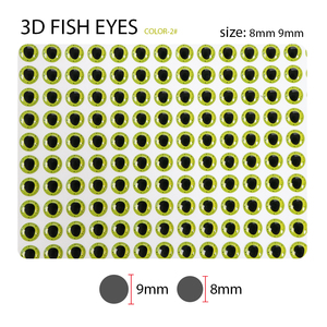 Tùy Chỉnh 3D Mắt Cá 8Mm 9Mm Cứng Epoxy Mắt Đơn Và Cặp Đôi Phong Cách, Câu Cá Bay Buộc Lures Thủ Công - Product Image 4