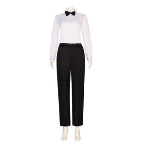 Disfraz de Cosplay de Chainsaw Man Machima, delantal negro, camisa blanca, conjunto de pantalones con corbata de lazo - Product Image 5