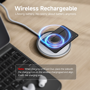 MiLi MiCard Pro: Tarjeta Inteligente <span class=keywords><strong>de</strong></span> Plástico con Carga Inalámbrica y Localizador para <span class=keywords><strong>Google</strong></span> Find My Device, Sistema Dual - Product Image 4
