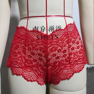 Culottes en dentelle de style européen et américain, couleur unie, nouveau style, boxers ajourés pour femmes, sans couture, confortables, sexy - Product Image 4