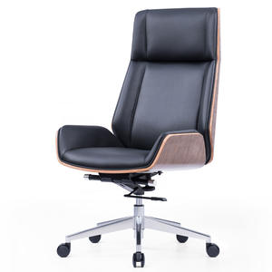 Ensemble de chaises de bureau pivotantes à dossier haut blanc grande taille bureau électrique salle d'attente réception moderne en cuir synthétique PU patron - Product Image 2