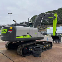 Excavatrice sur chenilles ZE215G pour travaux ferroviaires/routiers, capacité de la benne de 1,1 m³, hydraulique Kawasaki, boîte de vitesses Cummins B7