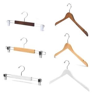 High quality customized natural wooden clothes coat hanger for hotel