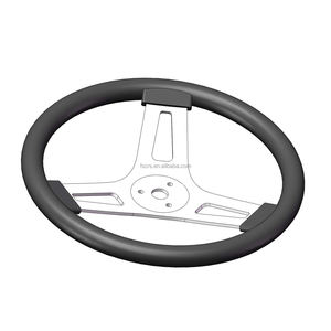 सीएनसी स्टीयरिंग व्हील यूनिवर्सल ऑटो रेसिंग कार 3 बोल्ट 13 बोल्ट 13 "3 छेद पॉलिश के साथ एल्यूमीनियम स्टीयरिंग व्हील - Product Image 5