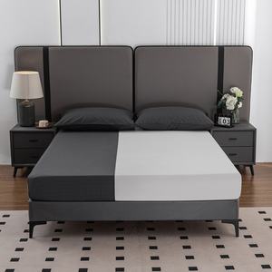 Drap plat personnalisé, doux, ajusté, antimicrobien, brodé, avec fonction de mise à la terre, simple, 95% coton, écologique, 400TC, toutes saisons - Product Image 5