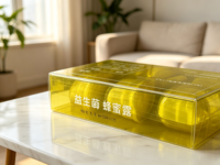 Boîte pliable personnalisée en PET transparent, emballage pliable en plastique transparent de qualité alimentaire pour miel, lotion, complément alimentaire