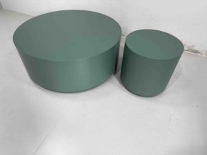 <span class=keywords><strong>Tavolino</strong></span> da Caffè Rotondo Convertibile Verde, Dimensioni e Colore Personalizzabili, <span class=keywords><strong>Design</strong></span> Moderno in <span class=keywords><strong>Legno</strong></span> per Soggiorno - Product Image 4
