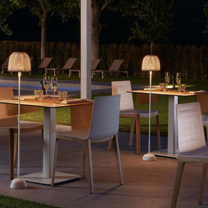 IP54 paysage <span class=keywords><strong>colonne</strong></span> LED extérieur solaire cour <span class=keywords><strong>lampe</strong></span> rotin lampadaire pour jardin hôtel et cour décoration - Product Image 2