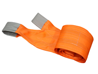 Provina Sangle de levage en polyester orange, capacité 10 tonnes, facteur de sécurité 8:1, largeur 250 mm, conception plate 2 plis œil-œil, efficace