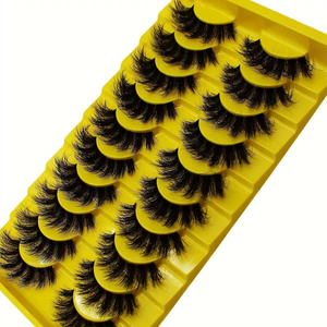 ALICE <strong>Cat</strong> <strong>Eye</strong> <strong>Lashes</strong> <strong>Russian</strong> Strip <strong>Lashes</strong> False Eyelashes Clear Band 17mm Dramatic Faux Mink <strong>Lashes</strong> 8 Pairs - Product Image 4