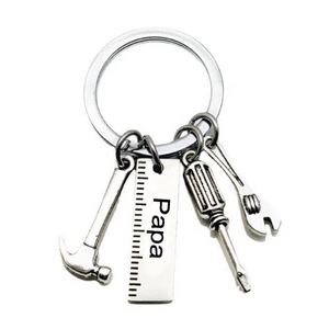 Porte-clés en acier inoxydable avec logo personnalisé, marteau, tournevis, clé à molette, cadeau pour la fête des pères, mousquetons et porte-clés promotionnels - Product Image 2