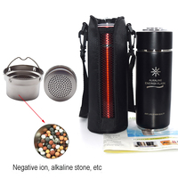 Bouteille d'eau alcaline filtrée 450 ml en acier inoxydable de haute qualité avec ioniseur japonais et filtre à hydrogène pH – Vente en gros