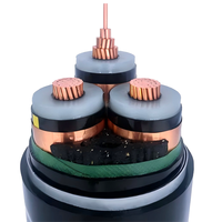 Cable eléctrico de potencia blindado XLPE Swa de 26/35kV, 3 núcleos, 185mm, cobre para minería, cobre de voltaje medio, tamaños de PVC